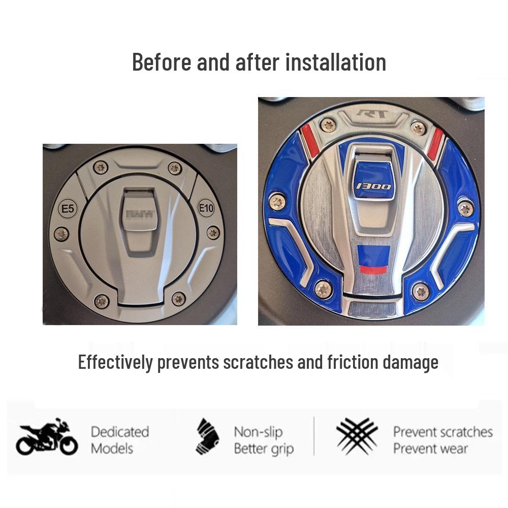 Rutschfester 3D-Gummi-Aufkleber für BMW R 1300 RT (2025–2026) - Tankgriff.