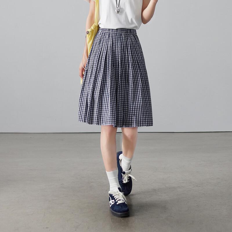 SOFSIL Retro College Plaid A-Line Skirt 30/XXL