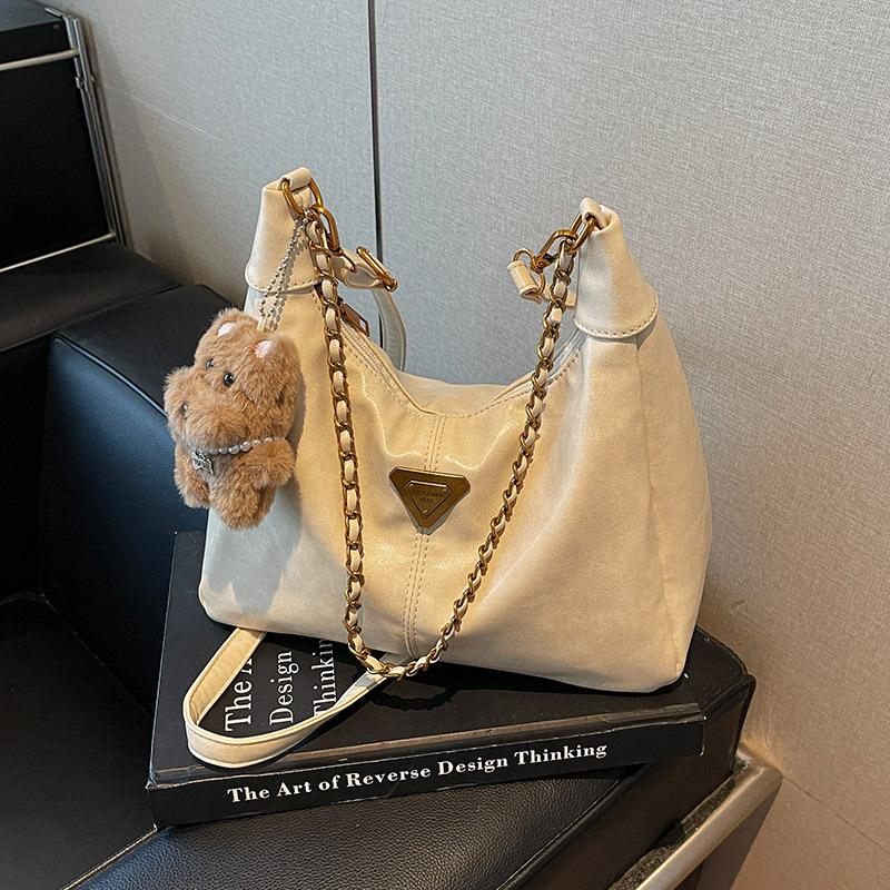 Autumn and winter bags, commuter tote bags, women's 2025 new fashion, high sense, retro shoulder bag, large capacity messenger bag