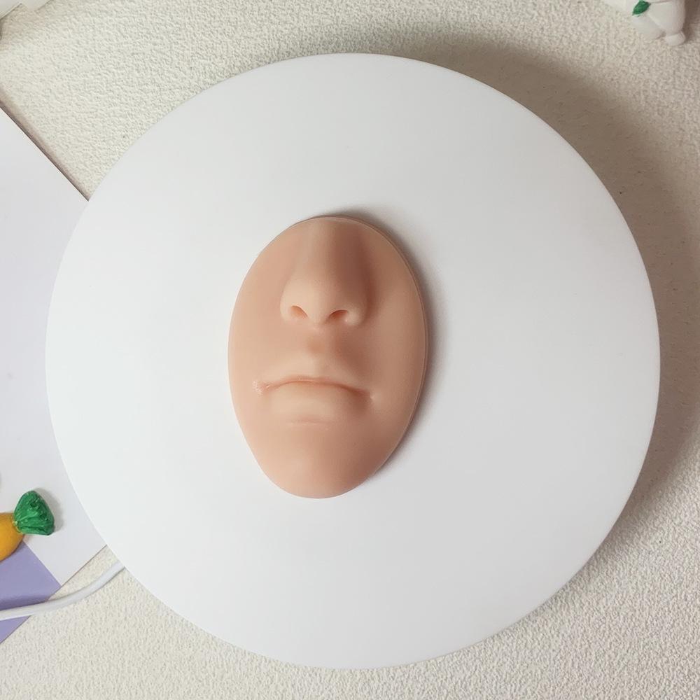 Model din silicon pentru ureche, nas, buză, pentru afișare și antrenament, cu suporturi pentru piercinguri