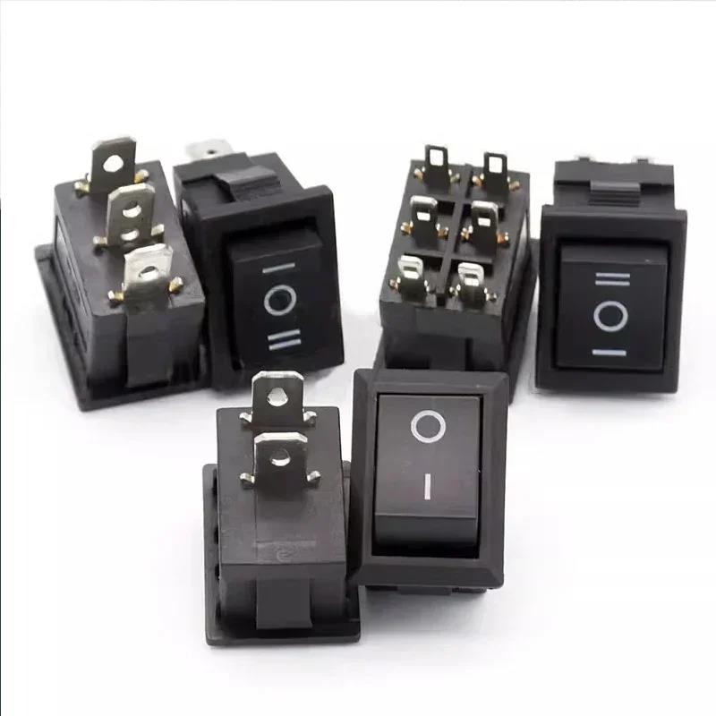 10 PCS KCD1 3Pin Boat Car Rocker Switch 10A 125V AC Red Yellow Green Button for Power - On In Boat and Car Electrical Systems Pushbutton Switches 3