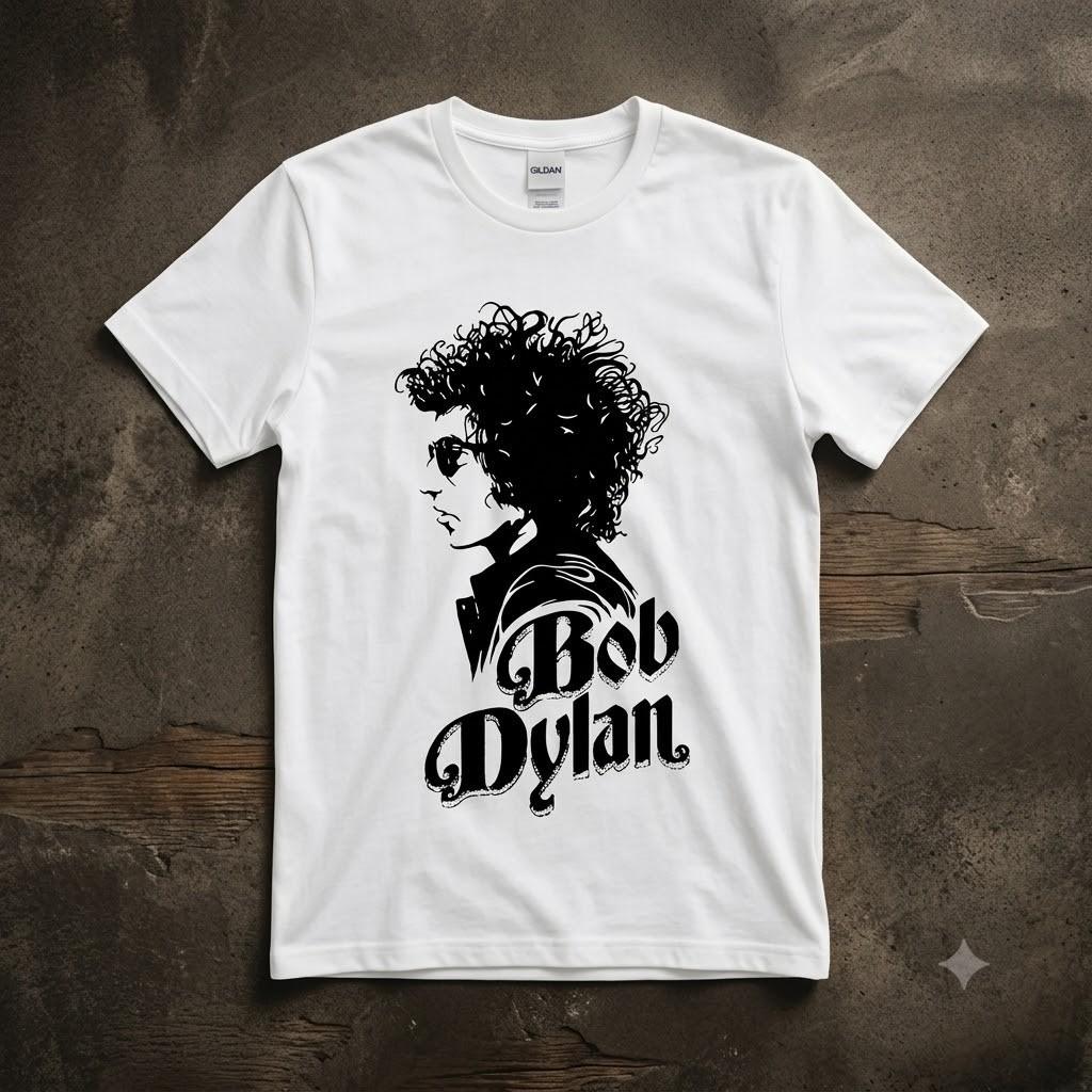 Bob Dylan Grafik T-Shirt: 100% Baumwolle, Unisex-Passform, Popkultur-Bekleidung