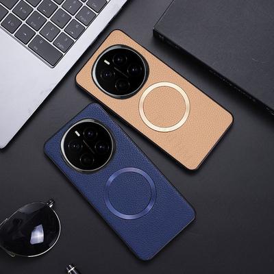 Cover For Huawei Magic 7 Lite 6 Pro Wireless Charging Leather Phone Shockproof Case For Honor X60 200 Pro X9C Soft Bumper Phone Protection BackCover