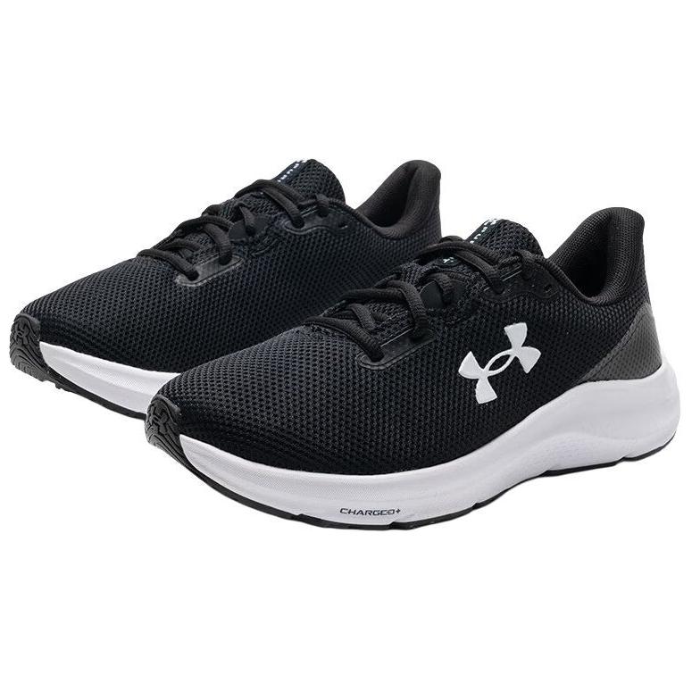 Under Armour  Charged Pursuit 4 Black White Women Sneakers 3028261-001