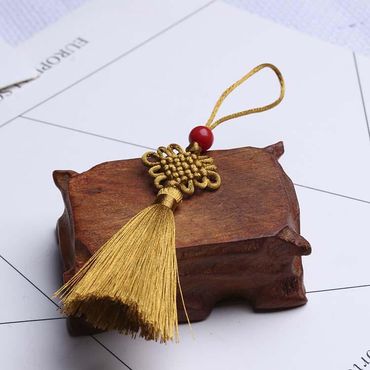 Mini Chinese Knot 7-Strand Braided Tassel Bookmark Pendant