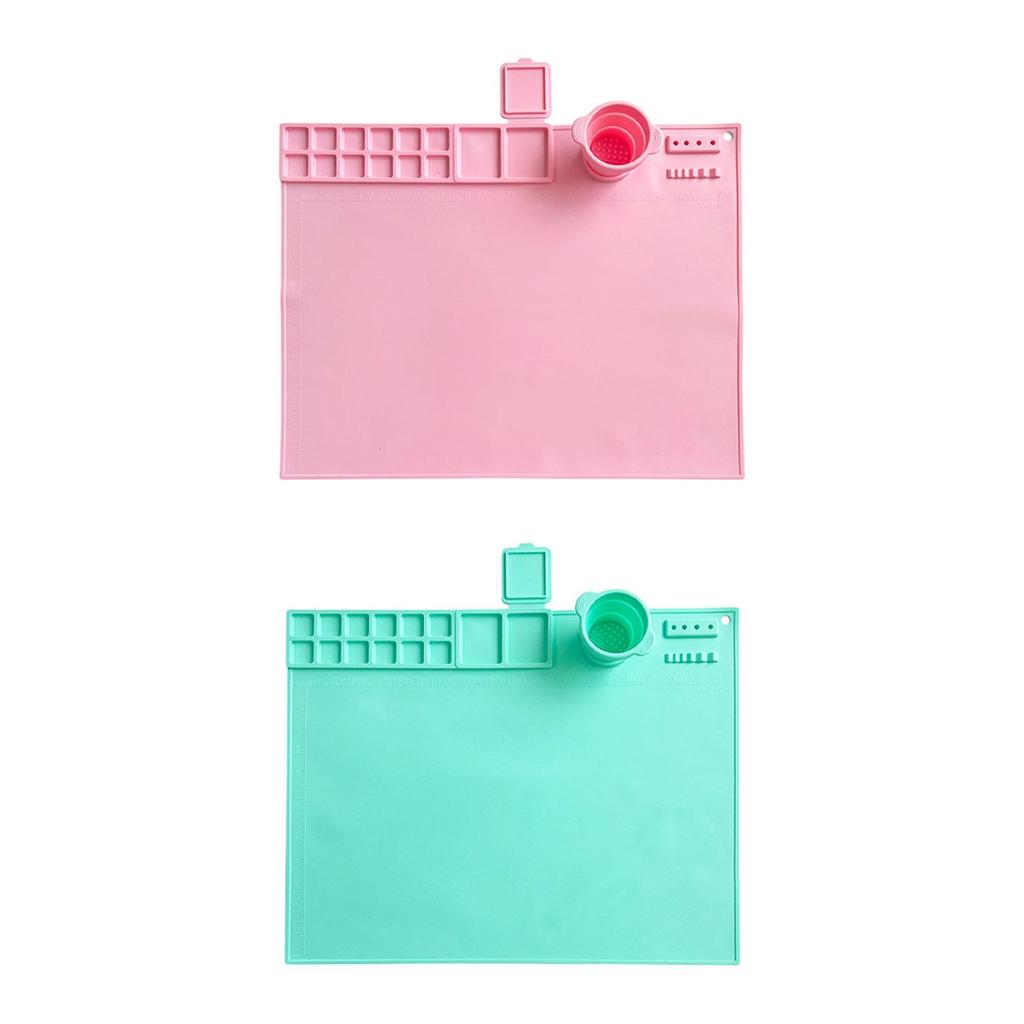 Silicone Craft Mat Multipurpose Silicone Art Mat Counter Mat Table Protector for Kids Painting DIY Clay Project Art Supplies