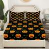 Halloween Theme Pattern Mattress Four-piece Bedding Set Bedroom Dormitory Bedding Decoration