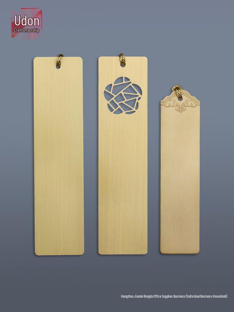 Přírodní mosazný kovový záložka - Kartáčovaný, Hladký, Gravírovatelný Klip na knihu s motivem zemědělství a čtení