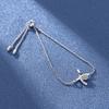 Moissanite Pure Silver S925 Bow Bracelet Plated with 18k Process AU750 Moissanite Diamond 30 Minute D Color