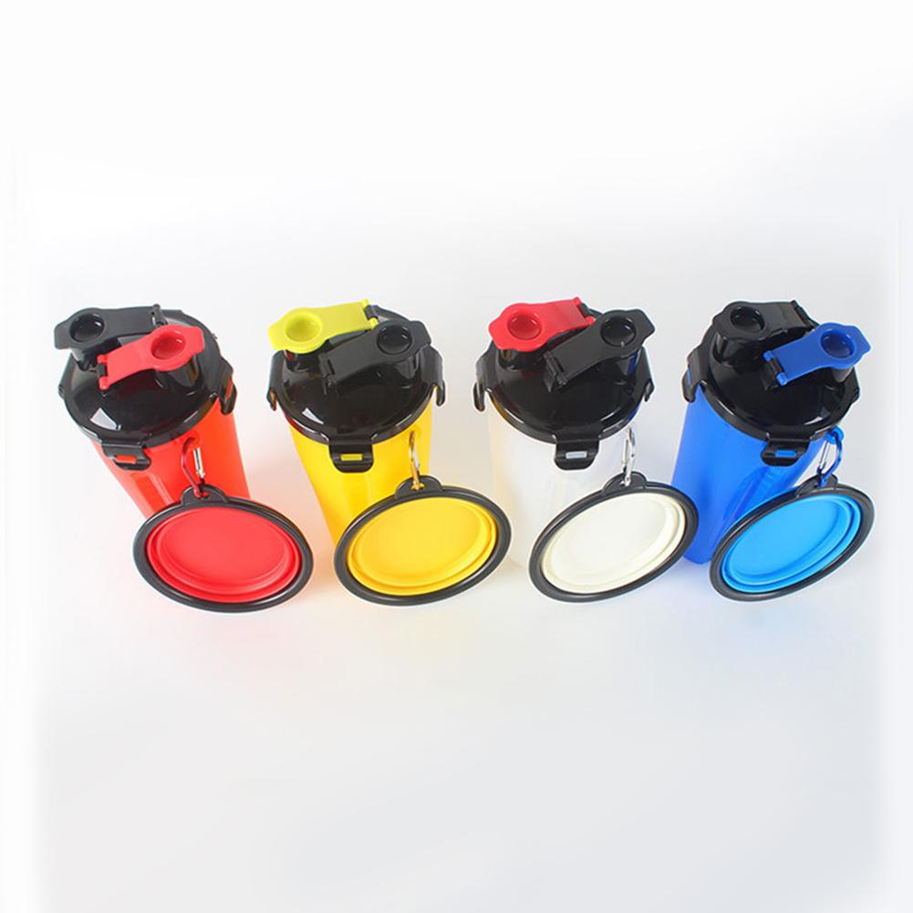 Portable Dual Purpose PP Dog Water Cup Food Storage Bottle Travel Bowl Container Outdoor Feeder Dog Dish Pet Supplies