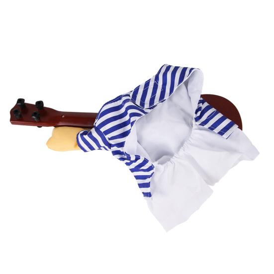 Halloween Haustier Verwandlungskleid Lustiges Gitarristen-Outfit für Hunde Katzen Haustier Stehkleid für Festivals Partys