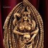 Creative Gift for Friends Retro Goddess Statue, Resin Ornament with Snake Skull, Waterproof Statue Collectable Figurine Indoor Desktop Shelf