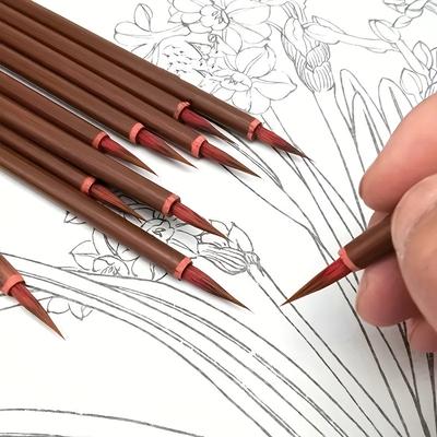 1pcs Detail Paint Brush Fine Pointed Tip Miniature Brushes For Acrylic Watercolor Oil Drawing Brush