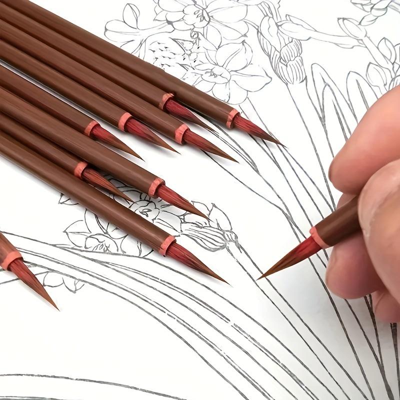 1pcs Detail Paint Brush Fine Pointed Tip Miniature Brushes For Acrylic Watercolor Oil Drawing Brush