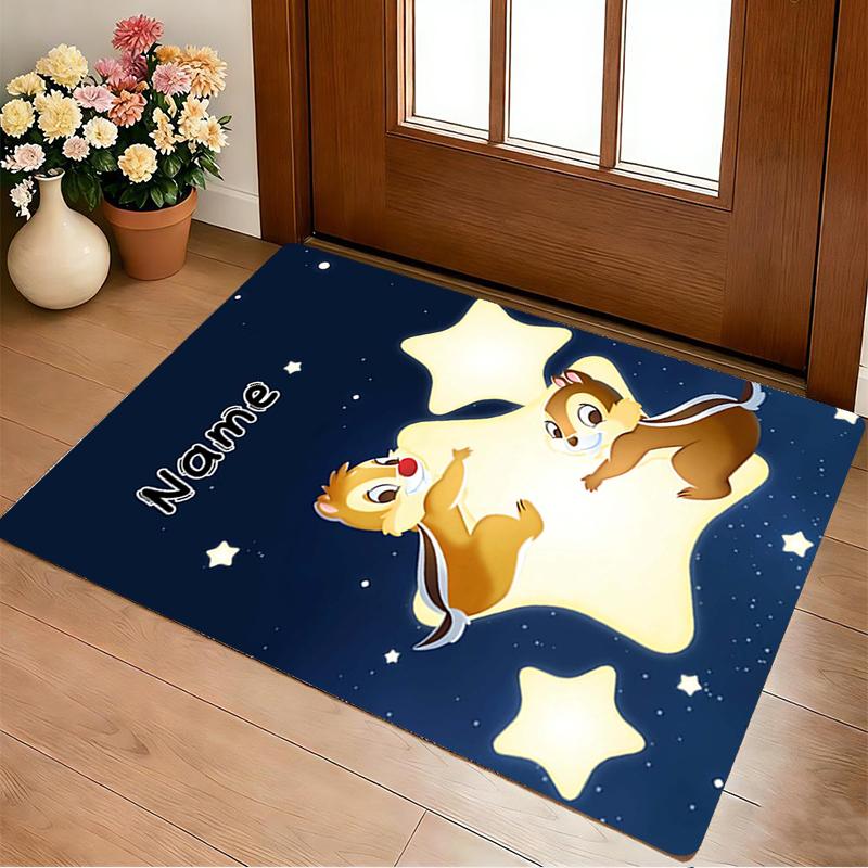 Custom Name Chip Dale Adventure Living Room Non-Slip Area Rug Soft Carpet for Bedroom Kids Playroom Sofa Office Home Decor Doormat