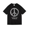 Americanstyle Ins and Peace and Love Logo Surrounding Shortsleeved Trendy Brand Loose Tshirts for Men and Women Summer Wear