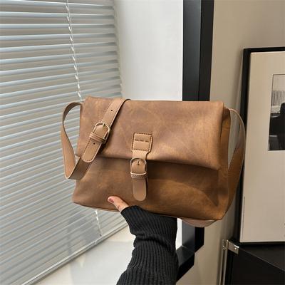 Spring New Women's Bags  Popular Crossbody Bags  Simple Casual One Shoulder Tote Bags  Fashionable Retro Niche Bags