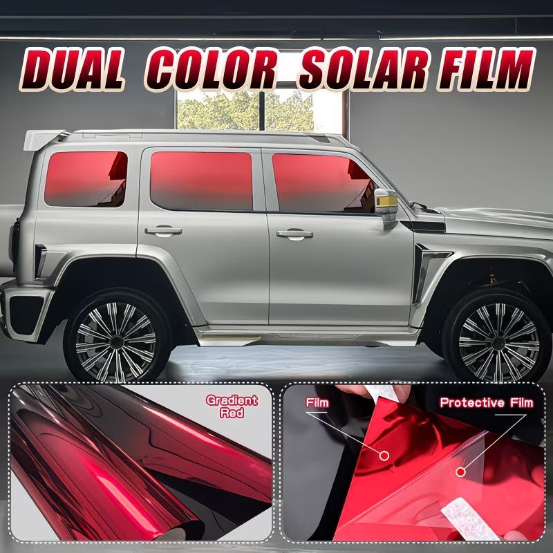 Car Window Privacy Film Gradient Tint Static Cling UV Protection Heat Shield