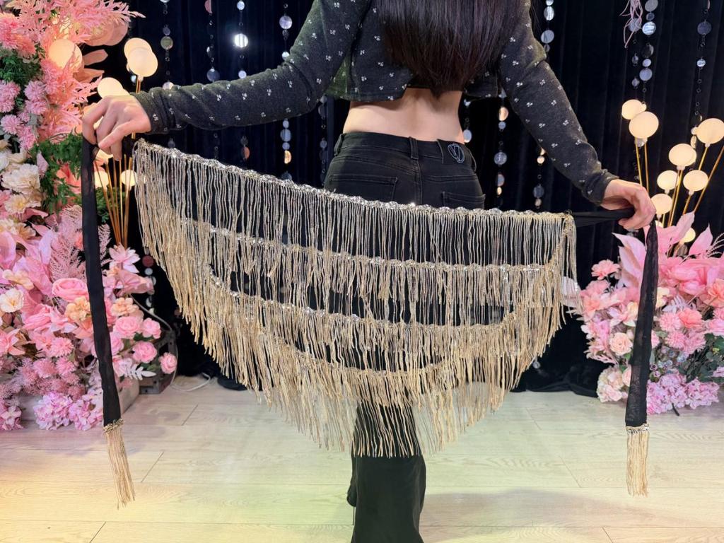 Bohemian Sequin Tassel Waist Chain Hip Scarf for Belly Dance and Jazz