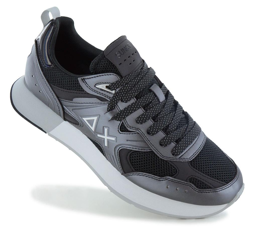 Sun68 Jaki 2.0 Silver Mesh - Men's Sneakers Shoes Black Z36119-11 ORIGINAL