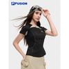 FUSION Women's Knitted Short Sleeve T-Shirt