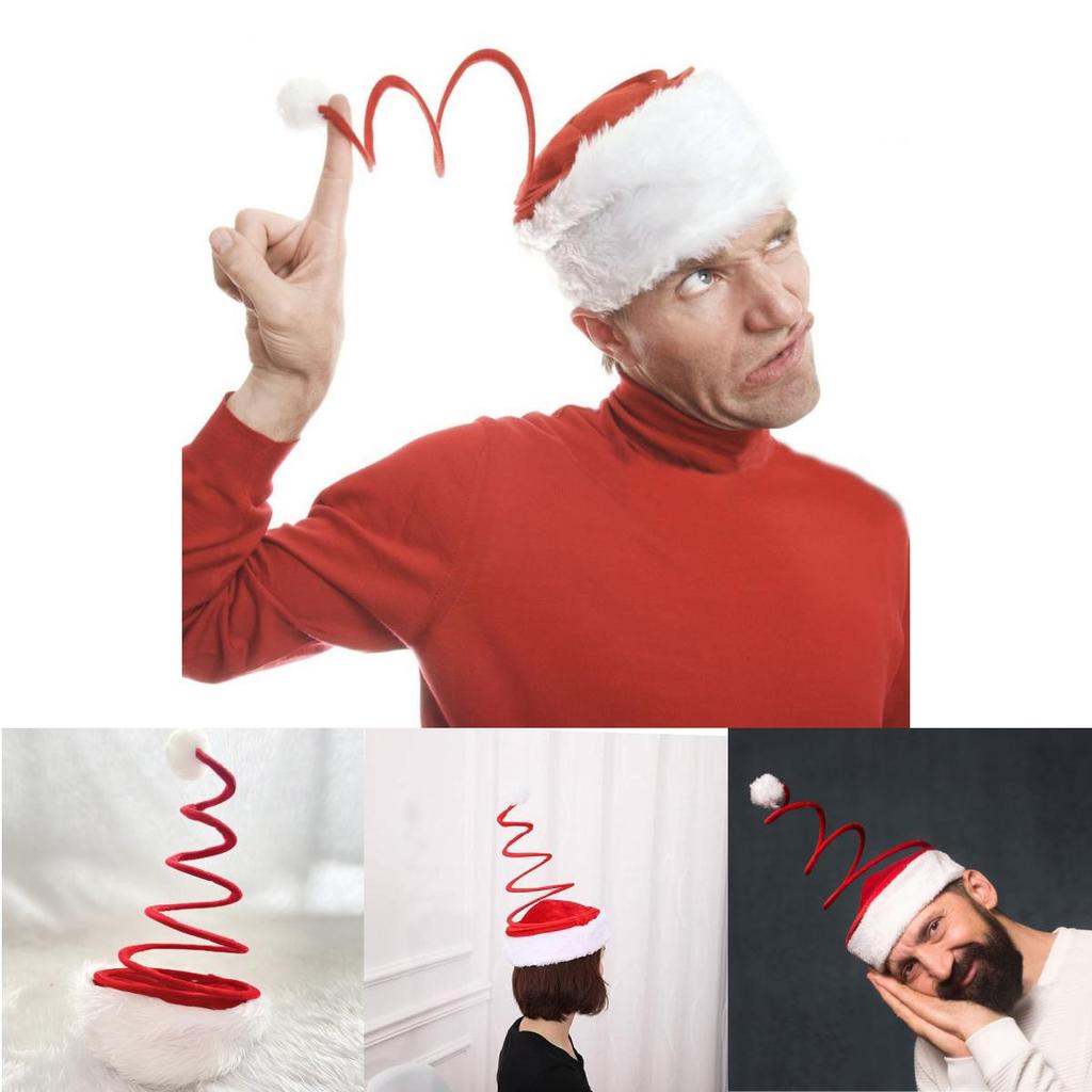 Festive Red Spring Christmas Hat For Fun Holiday Headwear And Unique Decorations