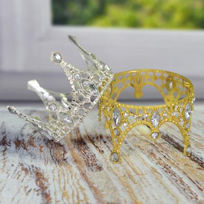 Kronen-Kuchenaufsatz, Kunstkristall-Tiara, funkelnde Kuchendekoration, Hochzeitstorte, Dekor für Geburtstag, Babyparty