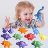 Plastic Color Sorting Montessori Toy Dinosaur Alphabet Sensory Toys  Hand-Eye Coordination