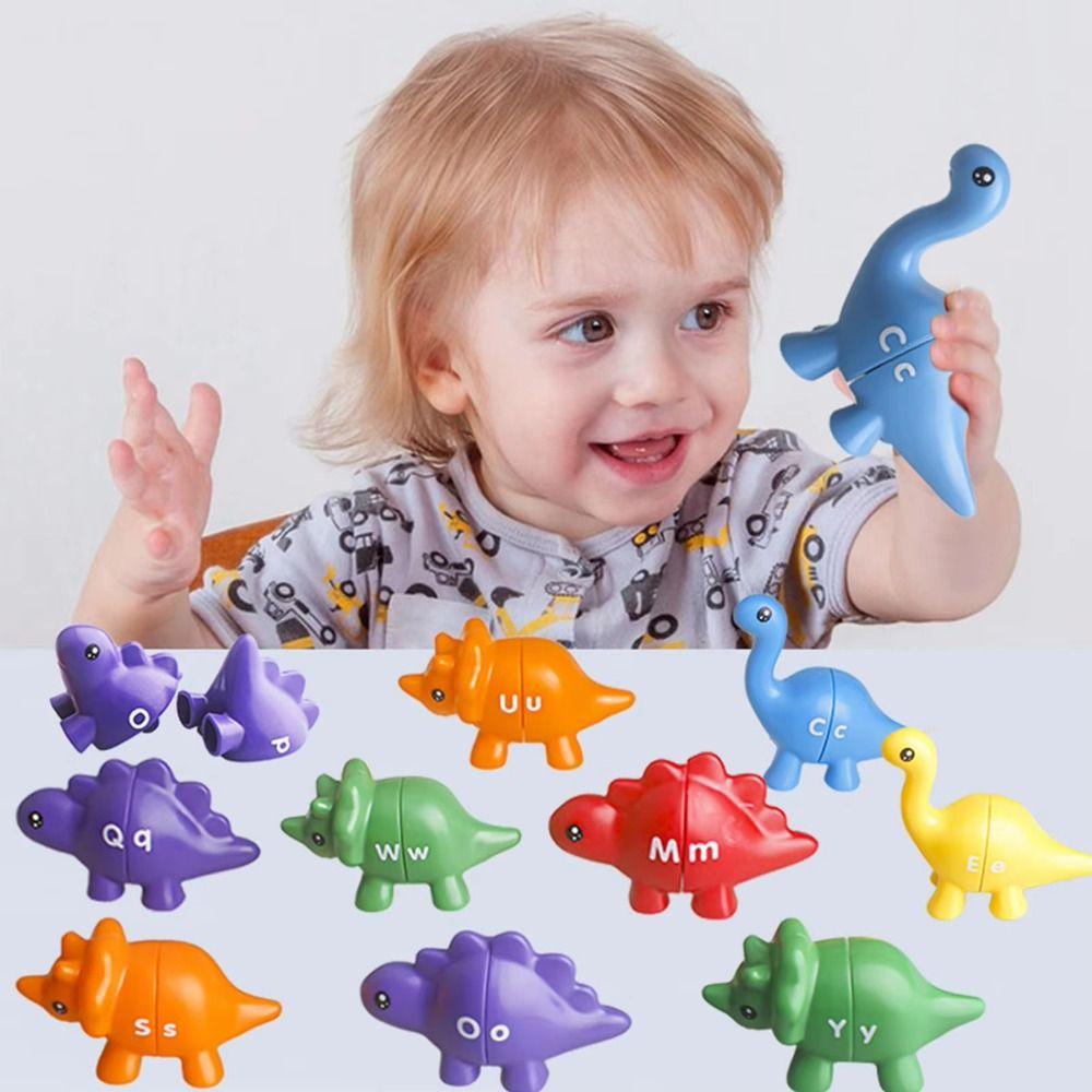 Plastic Color Sorting Montessori Toy Dinosaur Alphabet Sensory Toys  Hand-Eye Coordination
