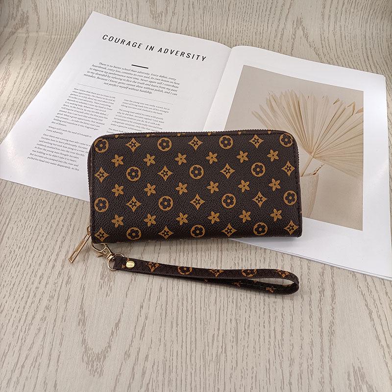 European & American Fashion Large Capacity Zipper Clutch Wallet - Multi-Card Slot, Simple, High-End Design