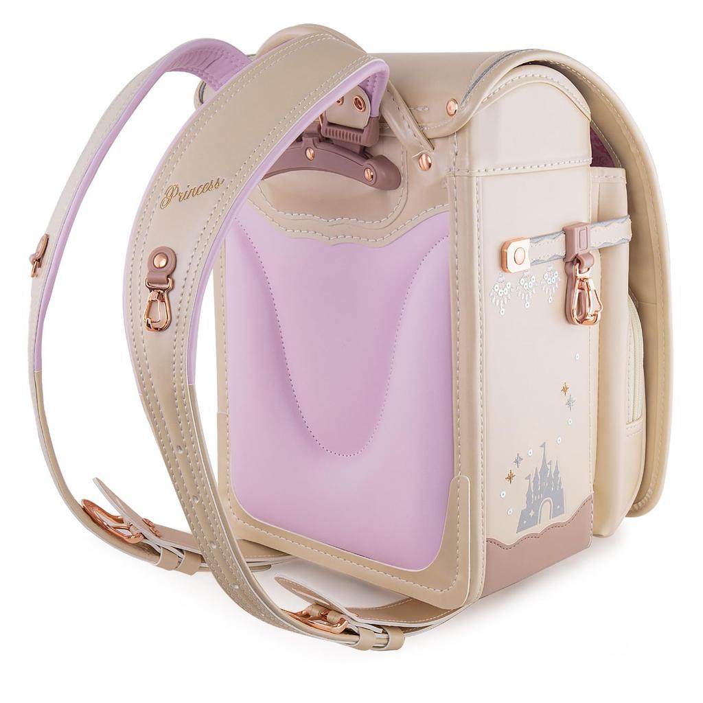 Coulomb School Bag for Elementary Premium Faux Leather Pearl Sequin Reflective Castle Rose Gold Warranty Girls, School, Fabric, Embroidery, Press,