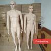 Standing Male Mannequin with Facial Features for Clothing Display