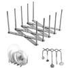 Adjustable Iron Dish Drainer, Pot Lid and Pan Stand, Multifunctional, Space-Saving, Durable Kitchen Storage, 5.6cm (Front) x 38.3cm (Back) (12.9*7.6*(