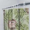 Eco-Friendly Waterproof Shower Curtain With Hedgehog Design For Bathroom Decoration 180X240Cm Green Leaves Print Decorative Bath