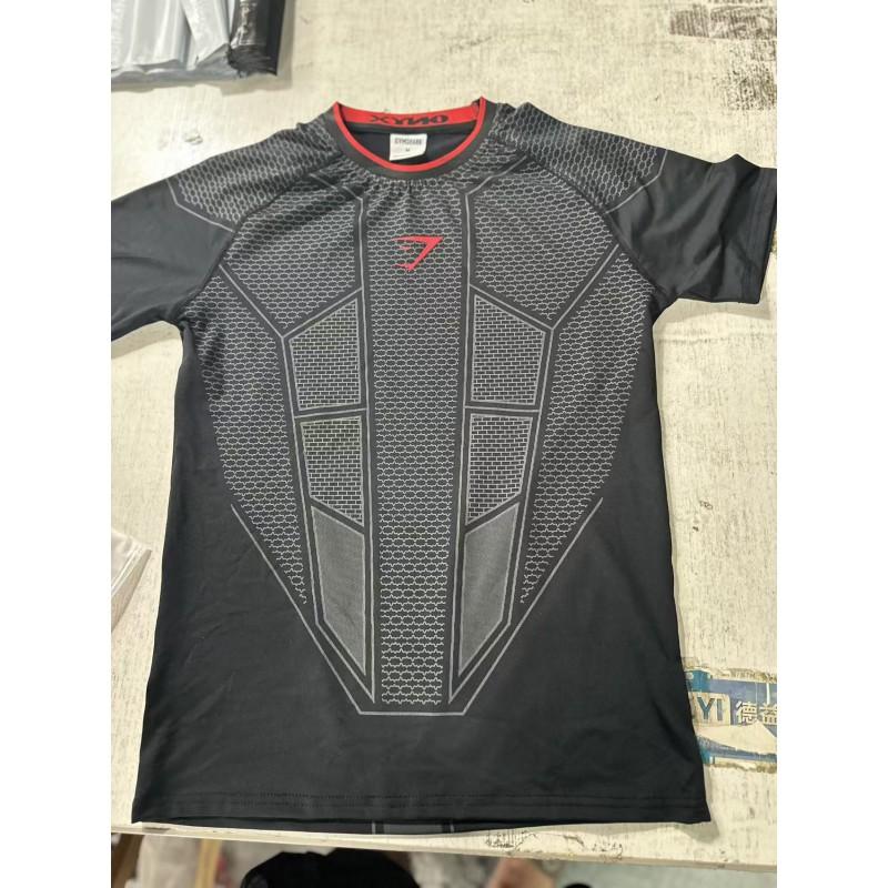 GYMSARK Onyx Mens Running Tight Short Sleeve T-Shirt Breathable Gym Workout Top