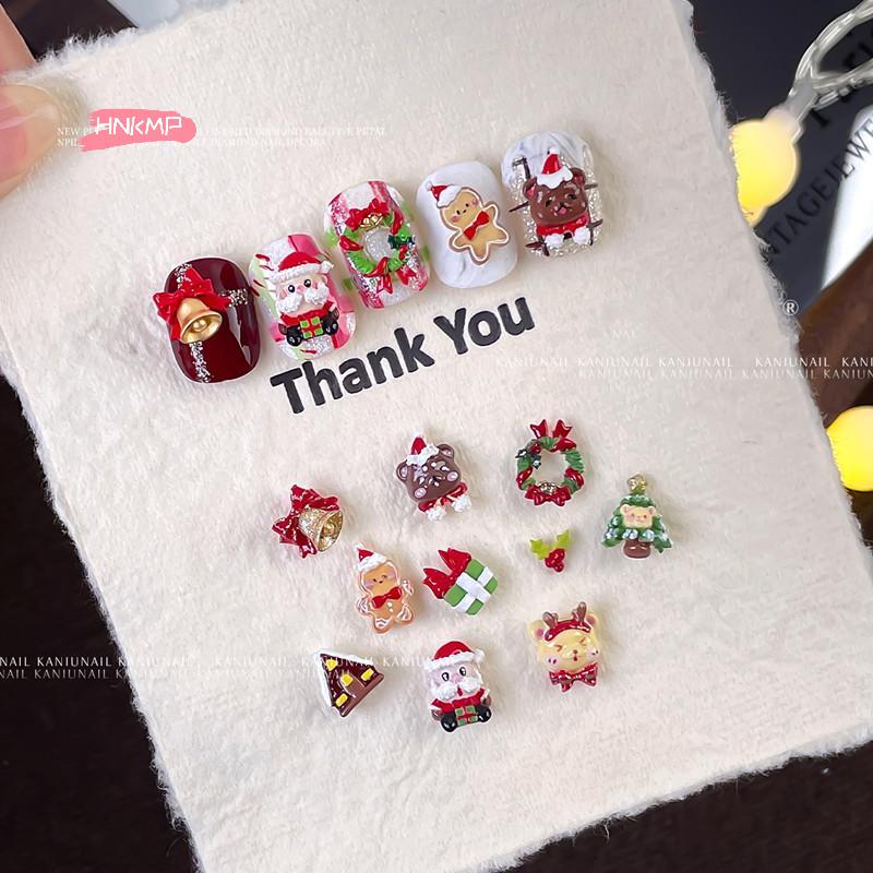 1Pcs Silicone 3D Nail Art Mold Christmas Theme Snowman Christmas Tree Santa Claus DIY Design Manicure Charm for Nail Decorations