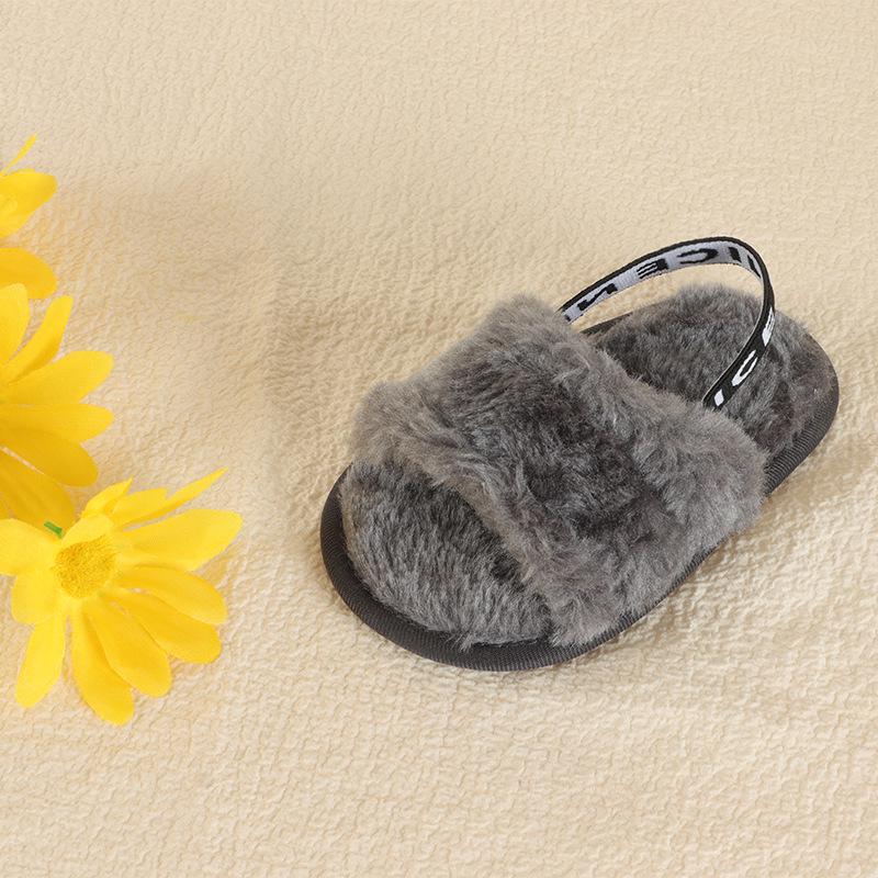 New Elastic Baby Sandals: Furry, Soft-Soled, Perfect for Spring/Summer Walking