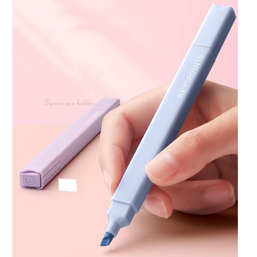 Cheap 6pcs Key Points Mild Color Highlighter Pens Set Double Ended Bold