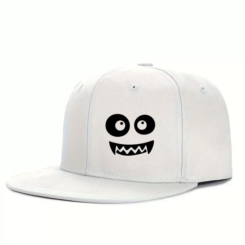 

Смешная Кепка-Snapback с Лицом Монстра, Бейсболка с Мультяшным Выражением, Регулируемая Повседневная Кепка для Унисекс One Size