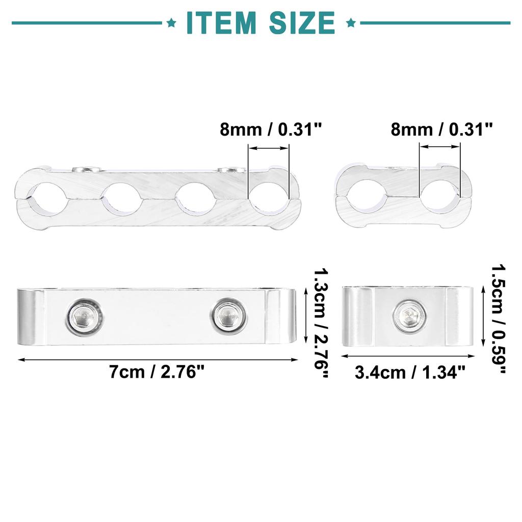 ACROPIX Zündkabelhalter Autozubehör Silberton - 2er-Pack