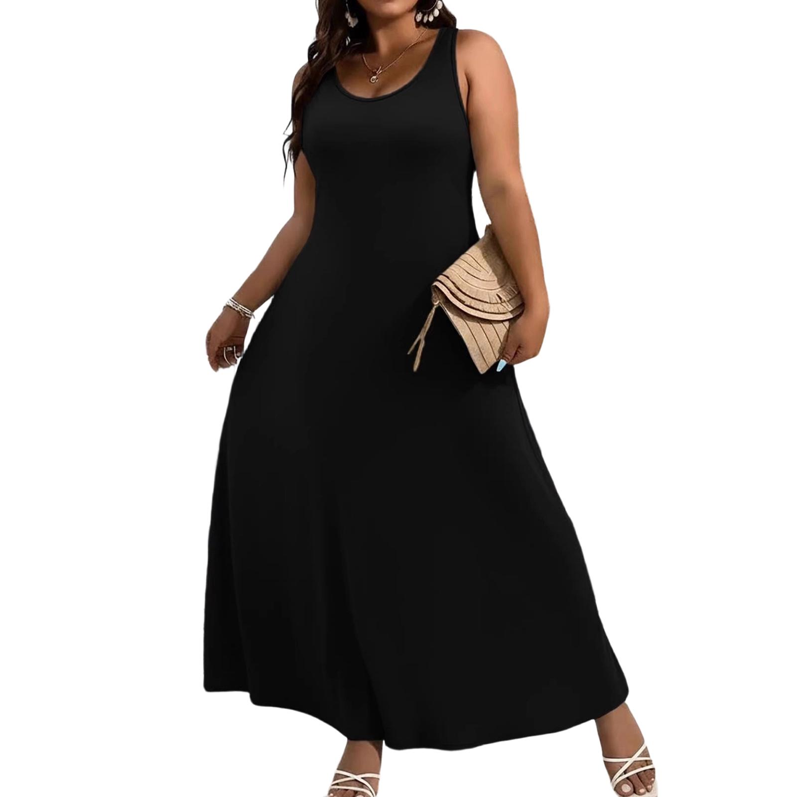 Women s casual vest dress, sleeveless women s dress L