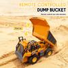 Desktop 1/64 Remote-Controlled Mini Alloy Dump Truck 4Wd Alloy Engineering Vehicle Toy Model Toys For Boys Children Adult Gifts