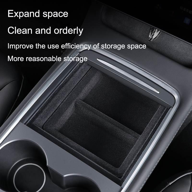 Custom for Tesla Model 3 Y 2021-2023 Central Armrest Storage Box Organizer Center Console Case Hidden Cubby Drawer Storage Box
