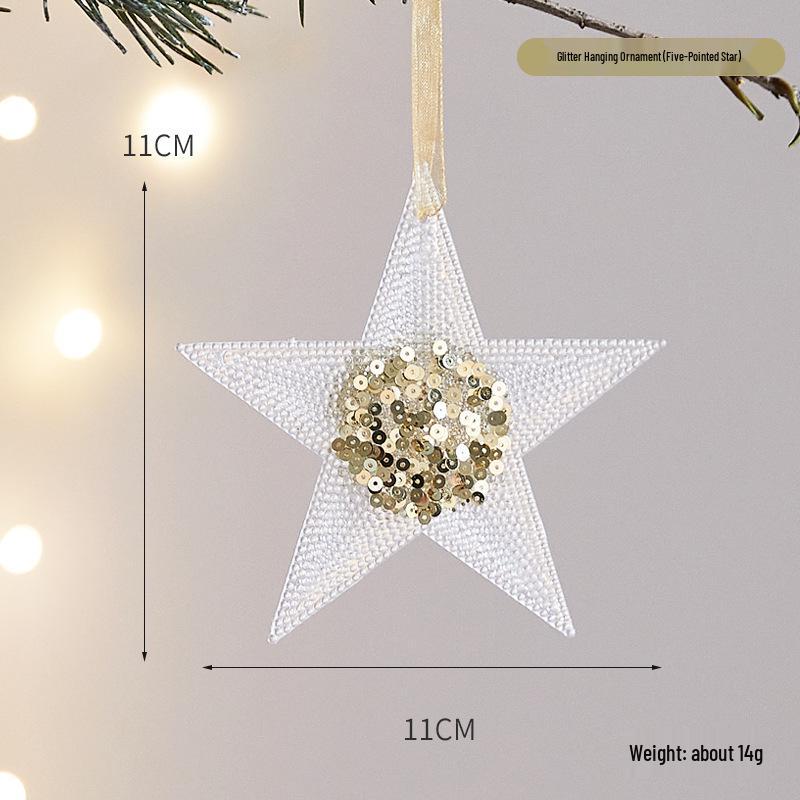 Gold-Edged Acrylic Snowflake Christmas Tree Pendant for Window Display