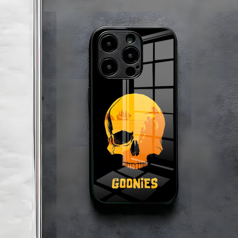 The Goonies Phone Case For IPhone 17 Air 16 E Pro Max 15 14 13 Mini 12 Pro 11 Max Plus Black Glass Cover