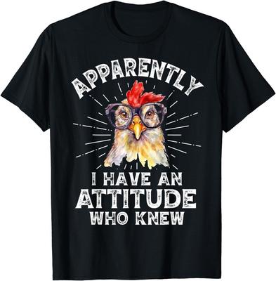 Anscheinend habe ich eine Haltung Wer wusste Lustiges Hühnerliebhaber-Geschenk Unisex-T-Shirt