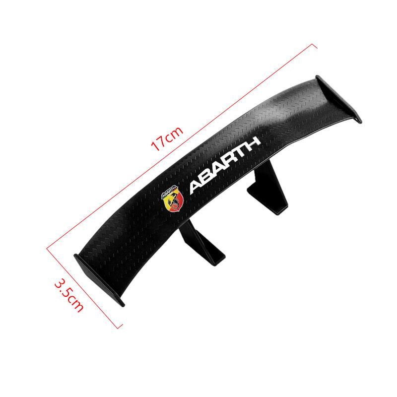 Auto Heckspoiler Mini Spoiler Flügel Kleiner Heckspoiler M LOGO Emblem Dekoration für FIAT Abbas Abarth 500 Panda Bravo Punto Tipo Linea Ducato Freemont