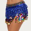 Creative Belly Dance Hip Scarf Glitter Sequins Hip Scarf Skirt Sequin Waist Chain Skirts  Women