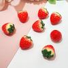Artificial Mini Strawberry Resin Figurine Simulation Tiny Strawberry Statues Lifelike Faux Fruits Bulk for DIY Crafts Cake Topper Home Office Desktop