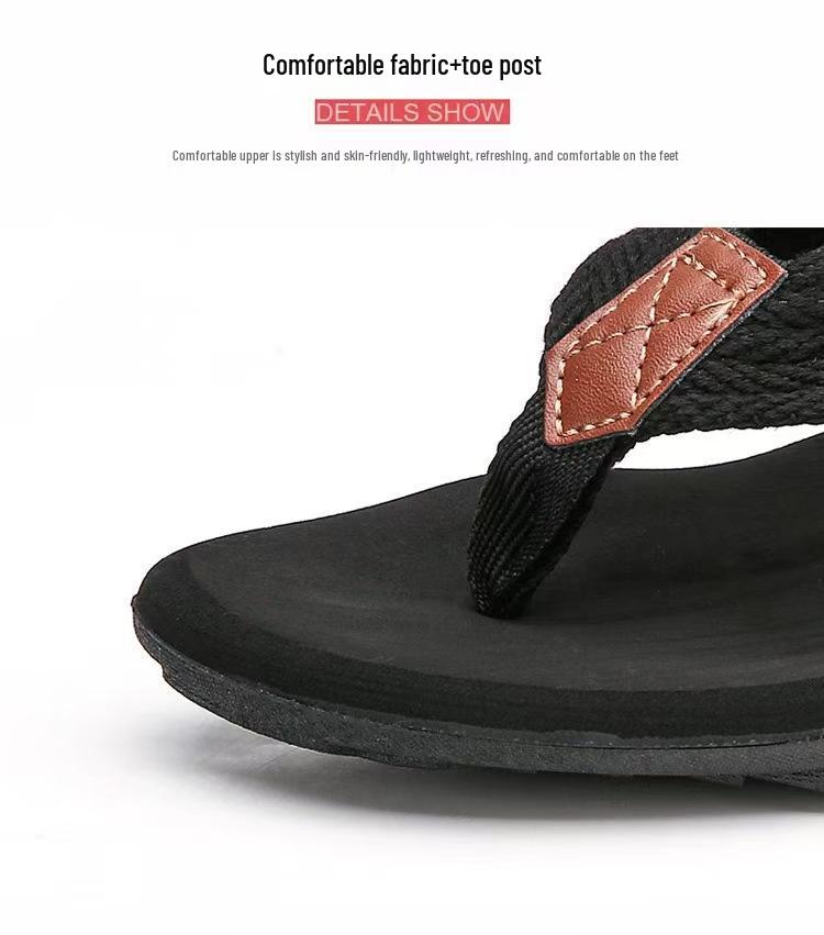 2025 Men's Trendy Non-Slip Summer Flip-Flops: Thick Sole, Cool & Casual Beach Slippers